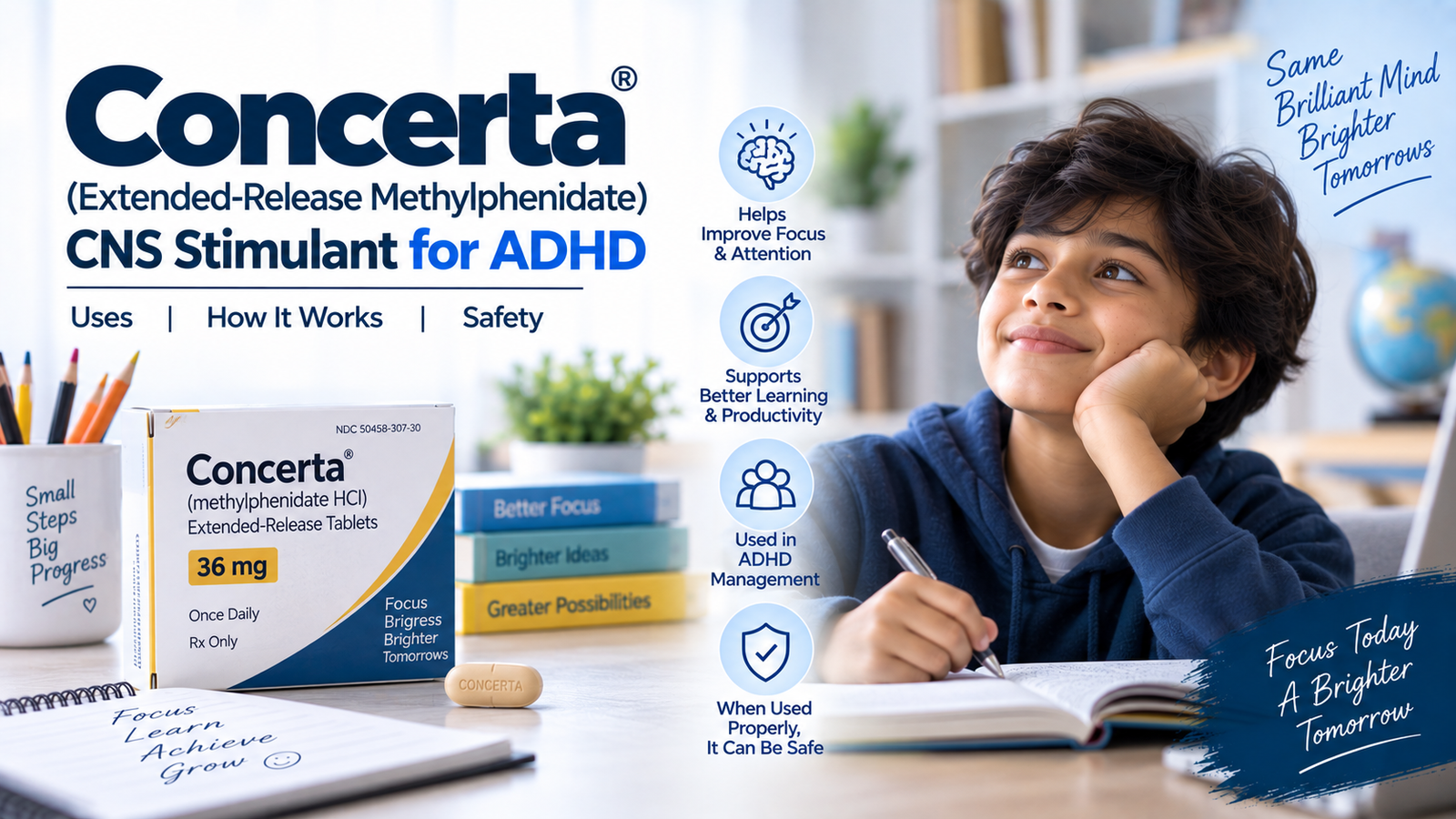Concerta (Extended-Release Methylphenidate): CNS Stimulant for ADHD — Uses & Safety