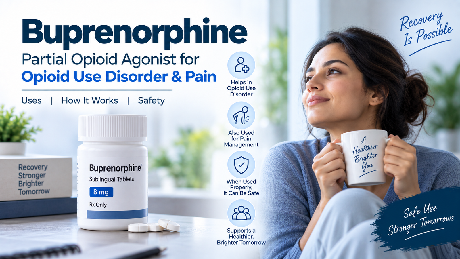 Buprenorphine: Partial Opioid Agonist for Opioid Use Disorder & Pain