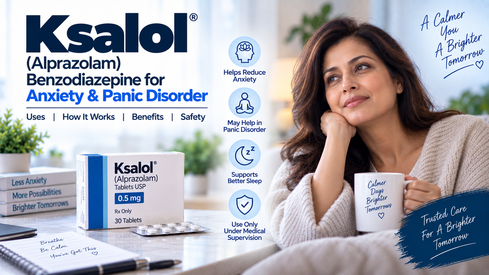 Ksalol (Alprazolam): Benzodiazepine for Anxiety & Panic Disorder
