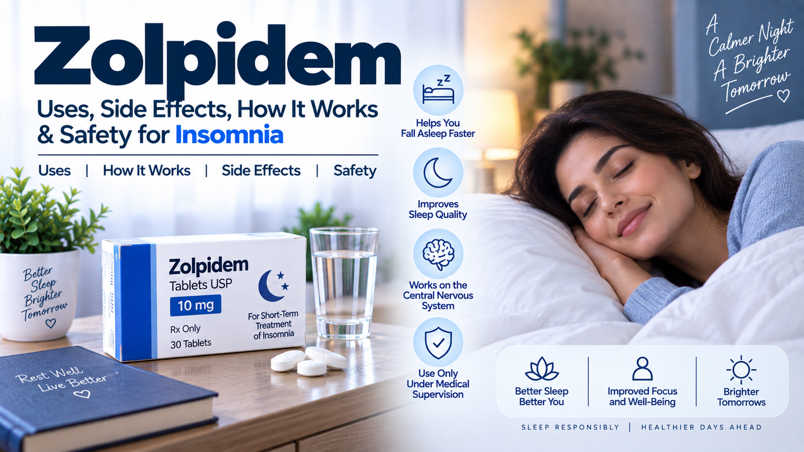 Zolpidem: Uses, Side Effects, How It Works & Safety for Insomnia
